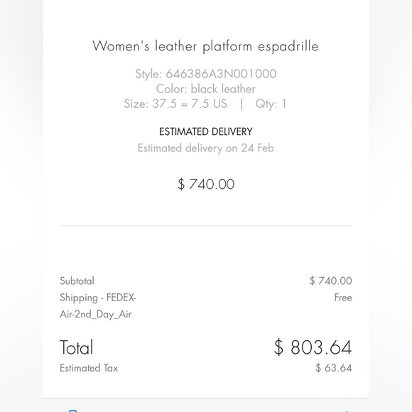 Gucci black leather platform espadrilles - Picture 6 of 6